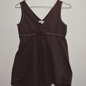 Brown flowy tank top